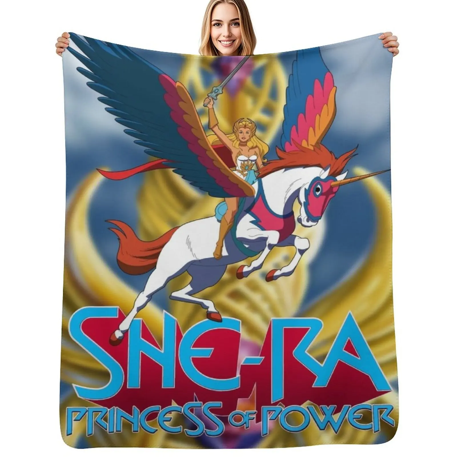 

She-Ra Throw Blanket Stylish Decor Blanket Gift for Friends Roommate