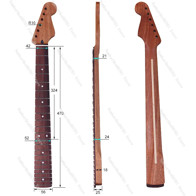 

ST Style Electric Guitar Neck, 6-String Mahogany Neck with Rosewood Fingerboard, Matte Finish DIY Replacement Neck for