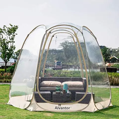 Pop Up Bubble Tent - 10 x 10 Instant Igloo Tent - 4-6 Person Screen House for Patios - Large Oversize Weather Proof Pod - Cold