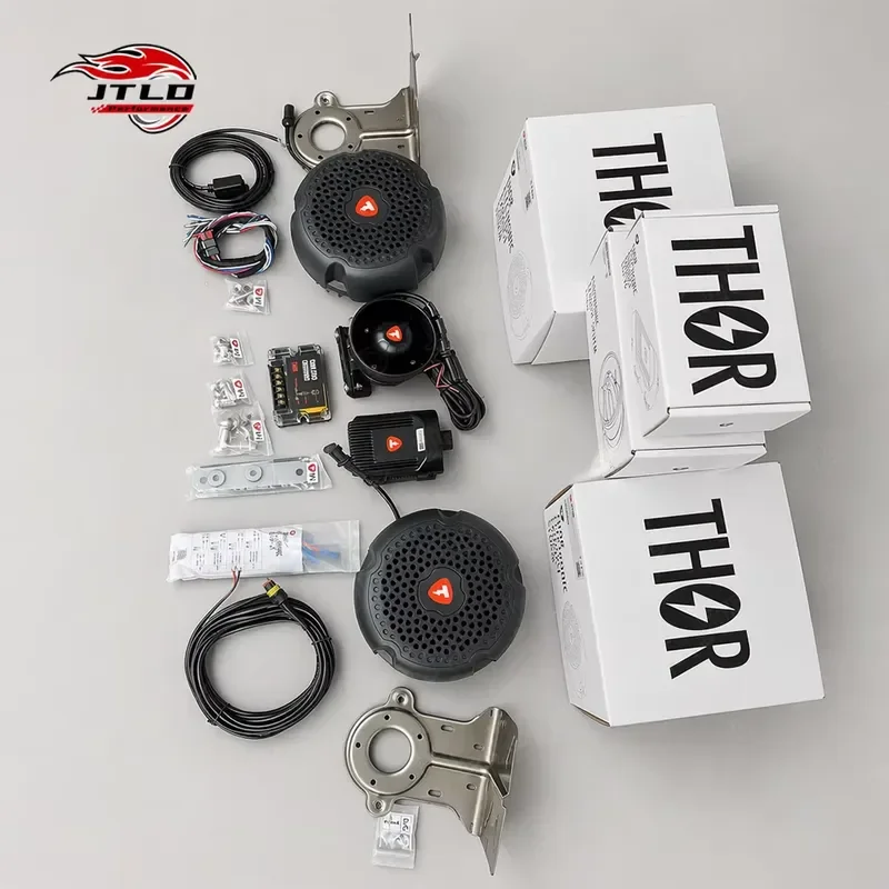 THOR Active Exhaust Sound System Dual Speaker ECHO Echoing Unit Throttle RPM Sync Electronic Exhaust Kit for Tesla EV Gas