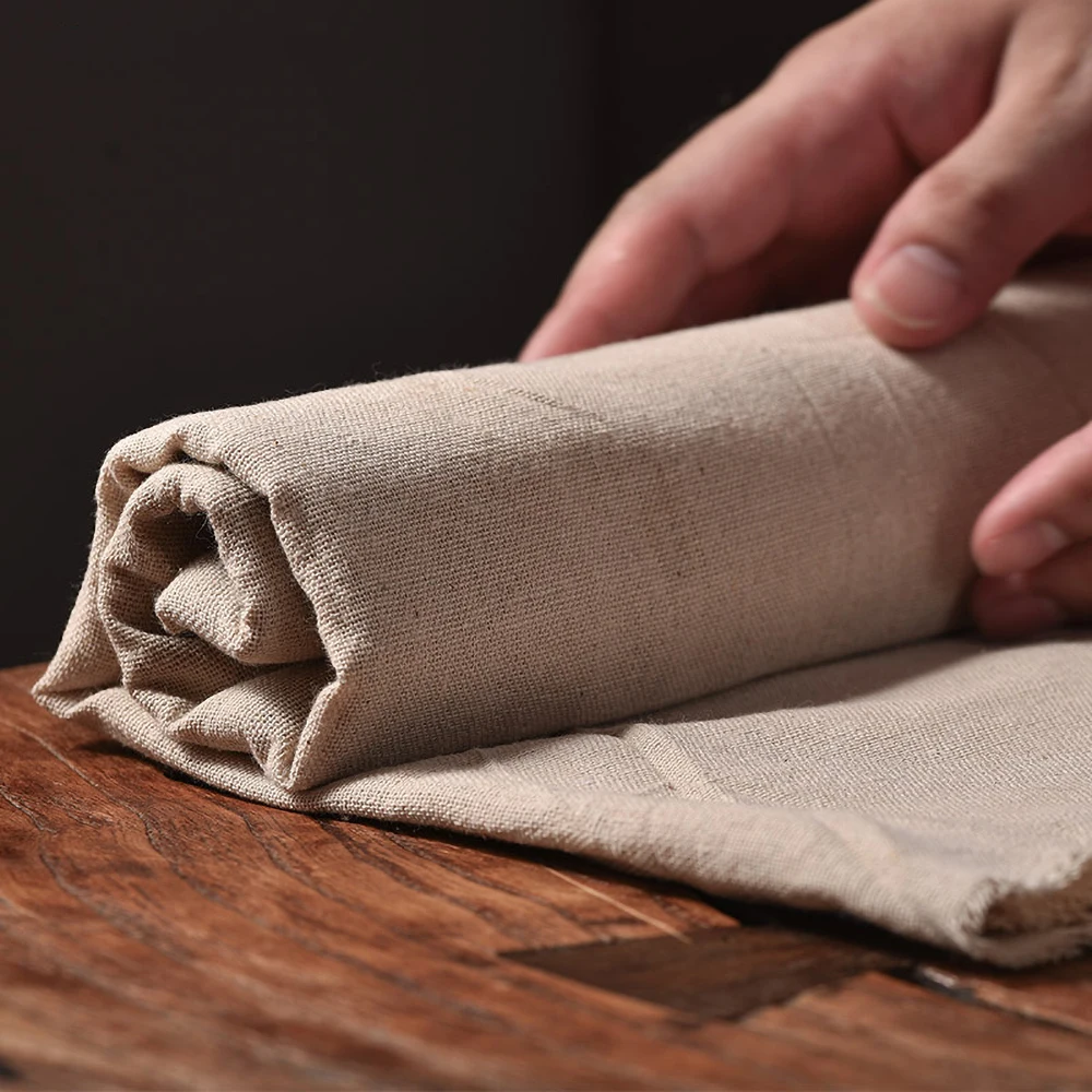 Pottery linen burlap clay tablecloth DIY handicraft table mat cloth non-stick mud tablecloth clay printing texture fabric