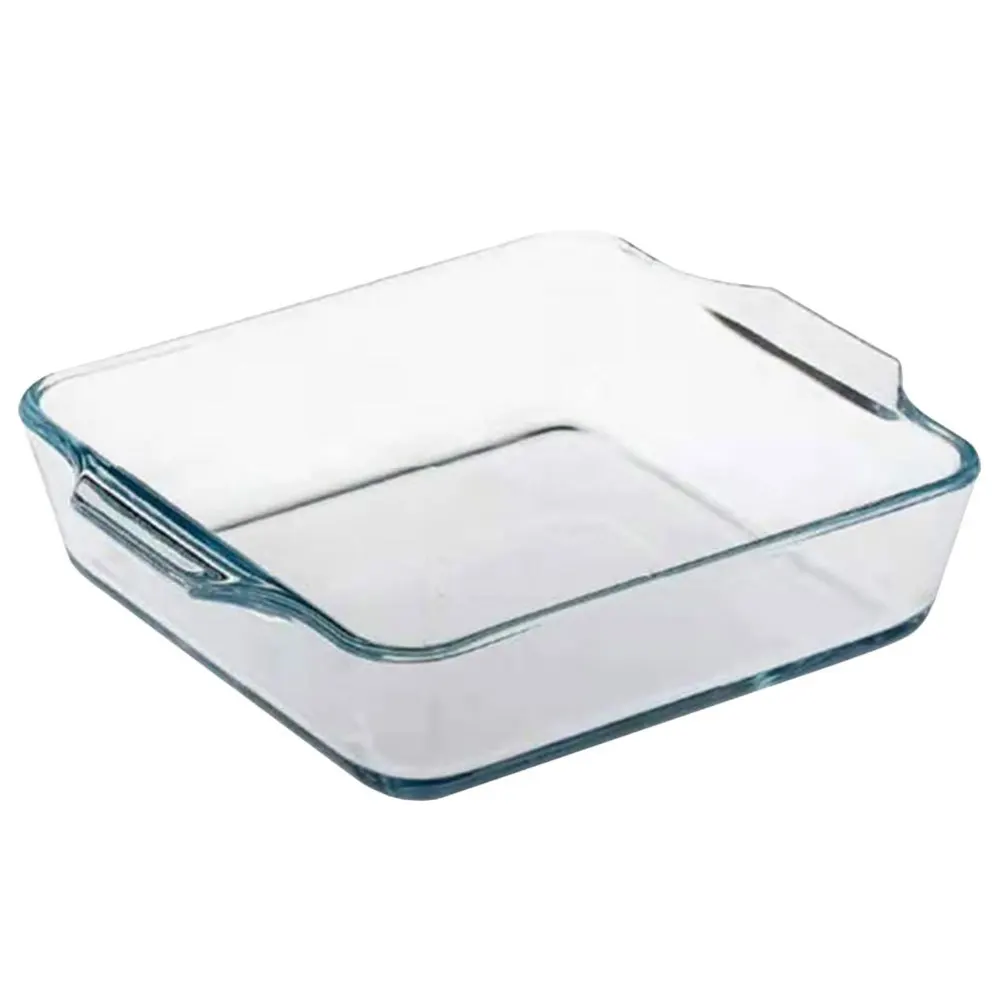 

Clear Glass Baking Dish Double Handle Oven Safe Roasting Pan Nonstick for Baked Pies Lasagna Pumpkin Pot Chicken Baking Plates
