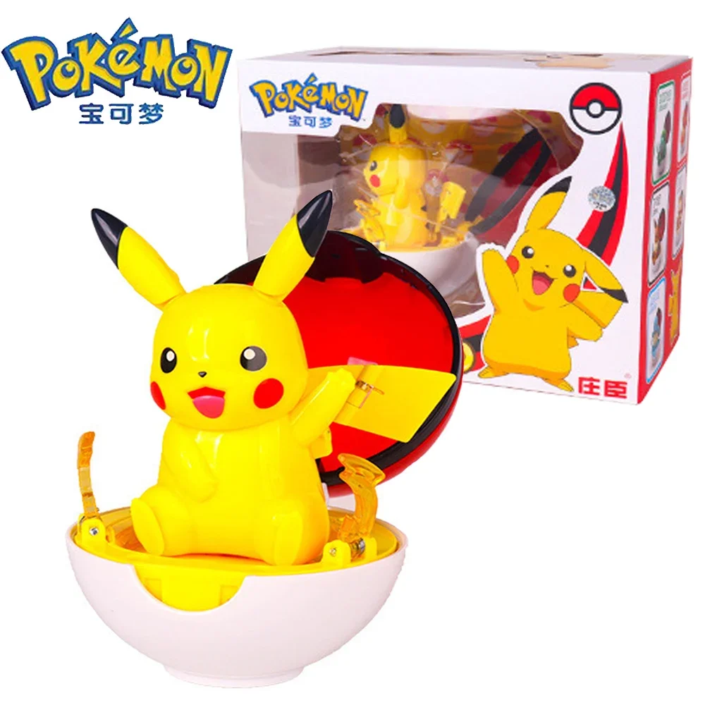 

Pokemon Action Figures Various Types Cool Deformable Ball Elfin Storage Pikachu Mewtwo Snorlax Cute Anime Model Toys Kids Gifts