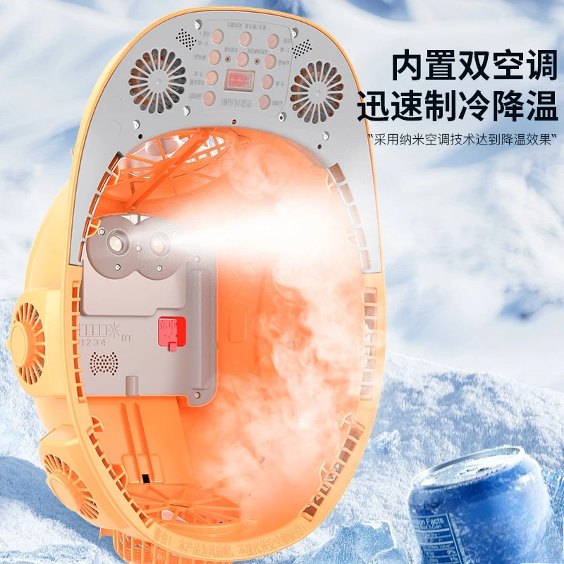 NEW  Solar Powered Sun Protection Adult Helmet Cap for Men with Fan Cooling Helmet