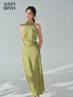 Vestido largo de Jacquard elegante para mujer, vestido largo sin mangas de estilo chino, corte drapeado delgado, traje de inspiración Vintage, ropa informal de otoño