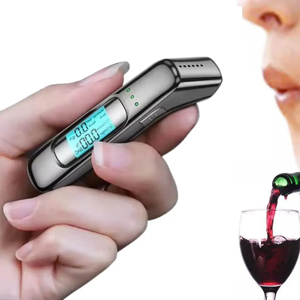 Breathalyzer Professional-Grade Accuracy Personal Alcohol LCD with Portable Tester Breathalyzer USB Alcohol Display U2K9