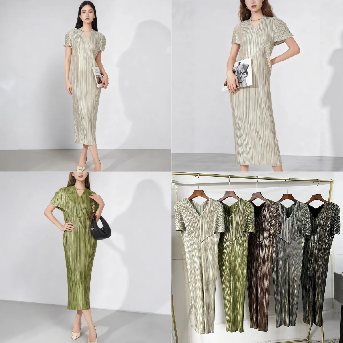 

Miyake Pleated 2025 Spring and Summer Dresses Women's High-class Sense of Stamping Models Women's Elegant Dresses Dresses