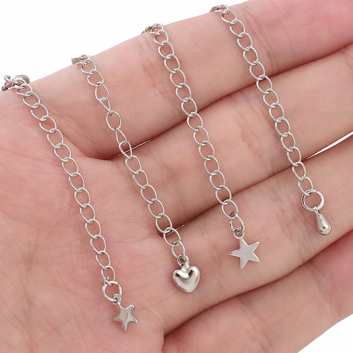 

65mm Rhoudium Plated Copper Extension Extended Tail Chains Lobster Clasps Connectors DIY Jewelry Making Bracelet Necklaces