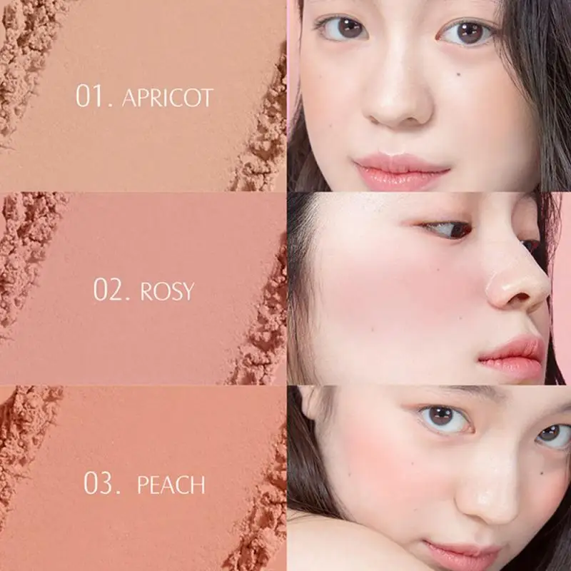 Monochrome Silky Smooth Matte Blush Natural Trim Face Contouring Shadow Powder Rouge Enhance Complexion Makeup Lip Cosmetics