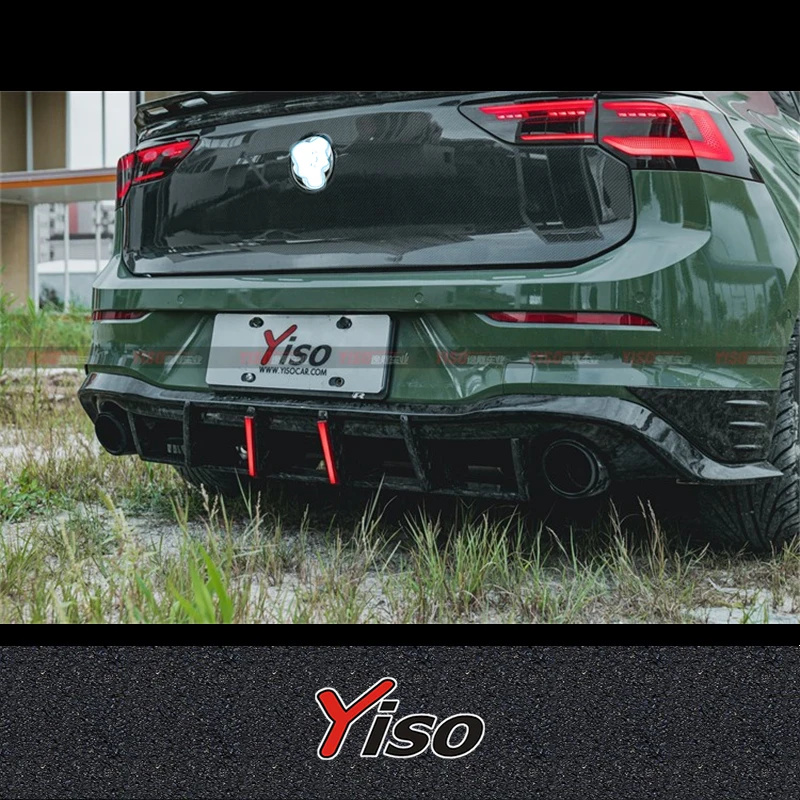 

Подходит для GOLF 8 GTI Модифицированный усилитель для гольфа 8 gti Задняя губа из углеродного волокна Аэродинамический комплект Yiso V3 Задний спойлер