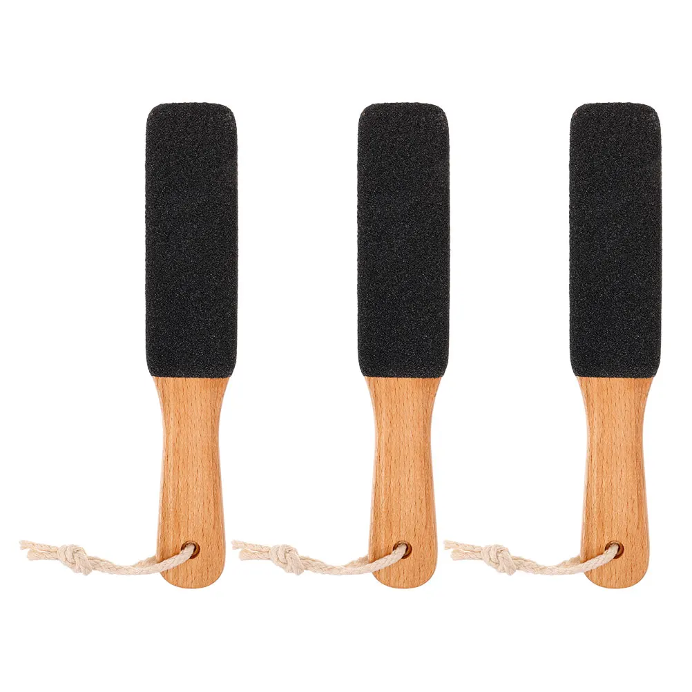 

3 шт., пилочка для ног, средство для удаления омертвевшей кожи, ручка из бука, карбидная зернистость кремния, инструмент для удаления мозолей, скруббер для педикюра, отшелушивающий аппарат для душа