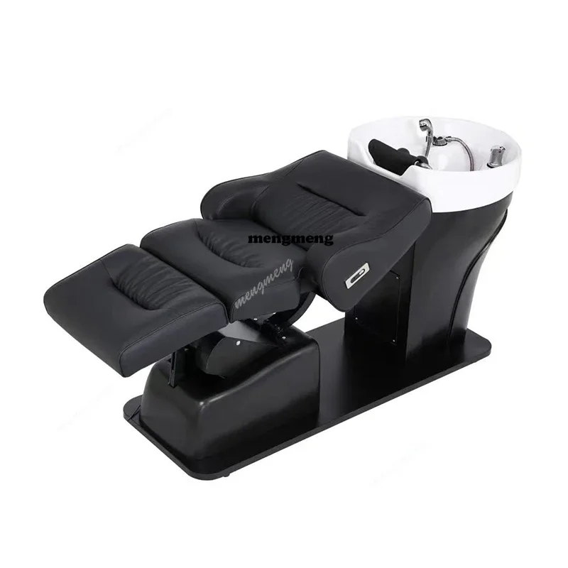 Hair Salon Rotate Shampoo Beds Modern Go Up and Down Barbershop Multifunction Shampoo Bed Ergonomics Adjust SalonX