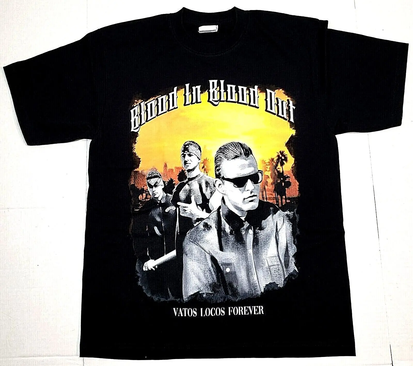 BLOOD IN BLOOD OUT T-shirt Bound By Honor Chicano Street Gang Movie Tee Men's