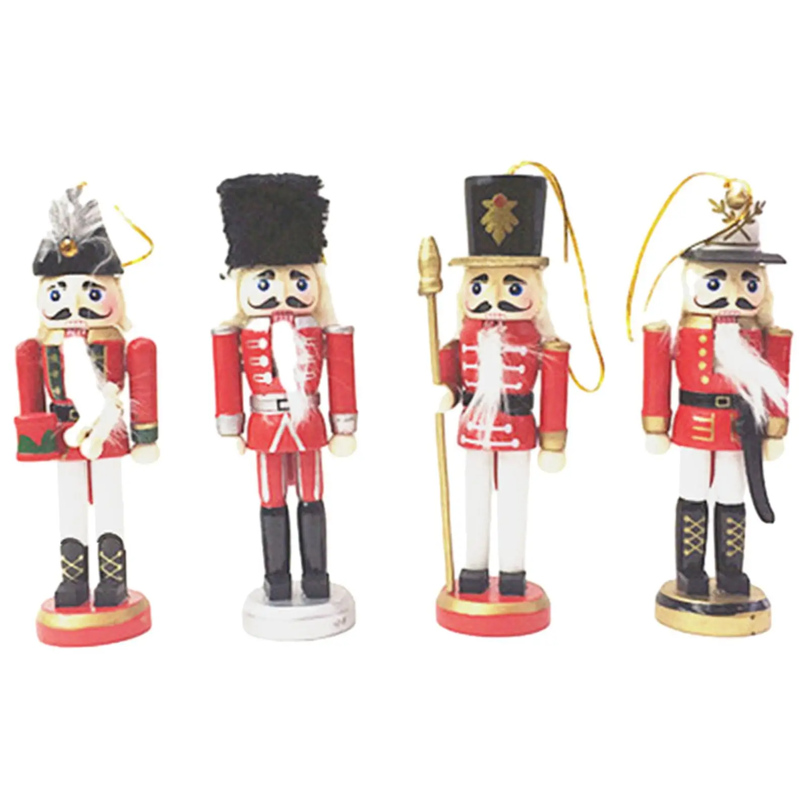 4 Pieces Christmas Nutcracker Hanging Decor Christmas Tree Decoration Hanging Ornaments
