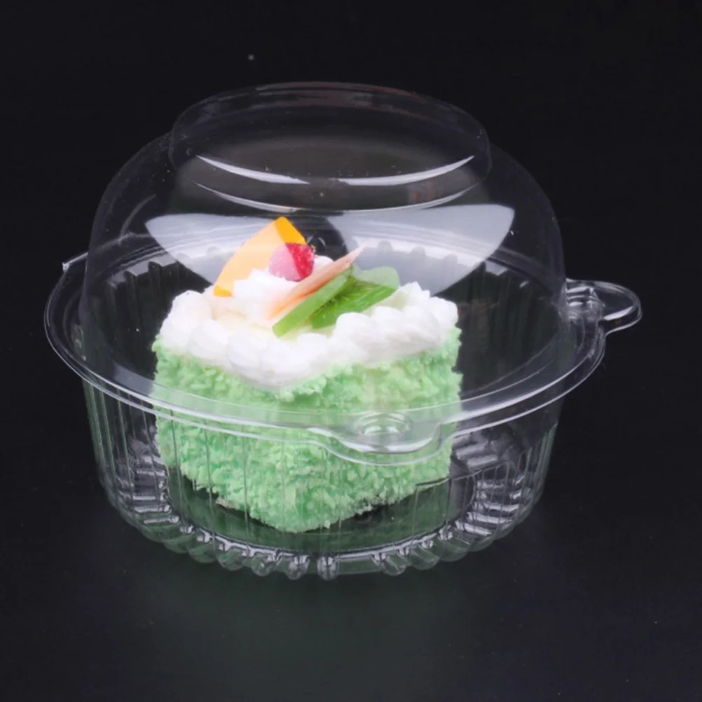 50 Pcs Cake Cup Festival Cupcake Boxes Visible Storage Packaging Containers Jelly Cups The Pet Holder Convenient