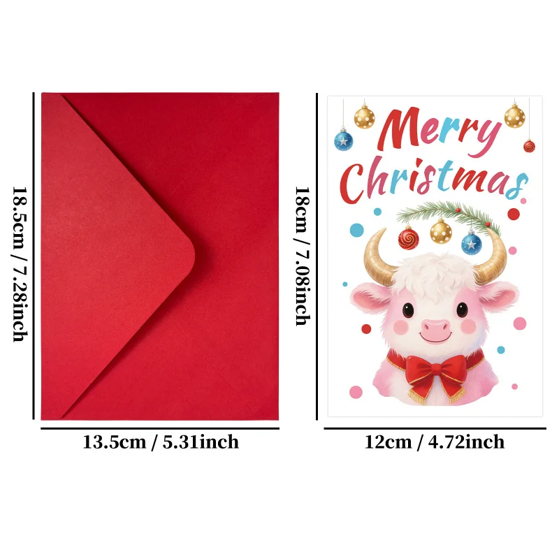 10 قطعة بطاقة معايدة عيد الميلاد عطلة نعمة بطاقة قابلة للطي بطاقة دعوة بطاقة المعايدة مكتوبة بخط اليد بطاقة رسالة شكر