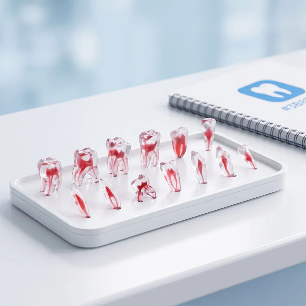 Dental Endodontic Root Canal Model 3D Printed Transparent RCT Endo Training Teeth Model Root Canal Endodontic Education Cavity