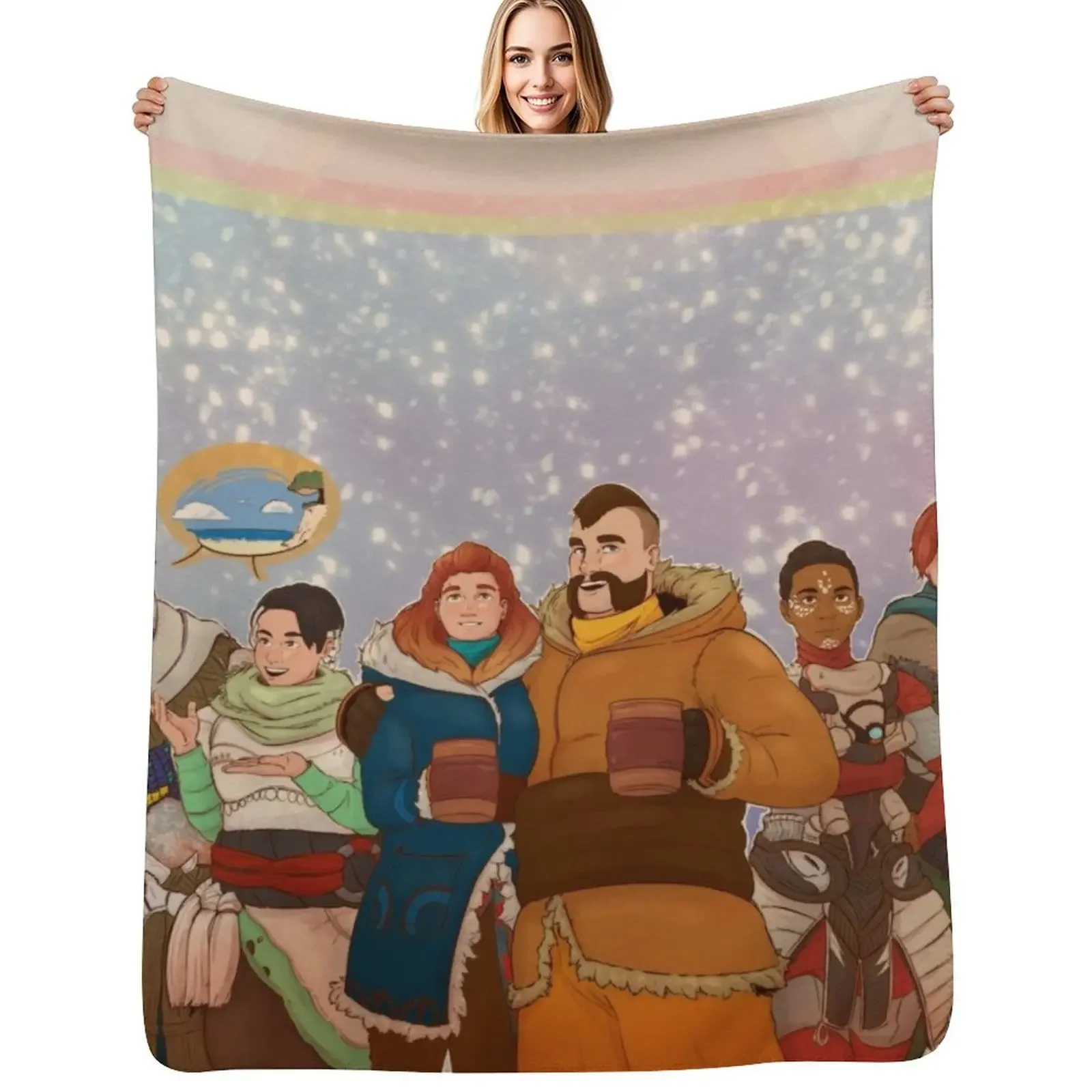 

New Year's Horizon Throw Blanket Soft Beds Tourist Decorative Throw christmas gifts Blanket