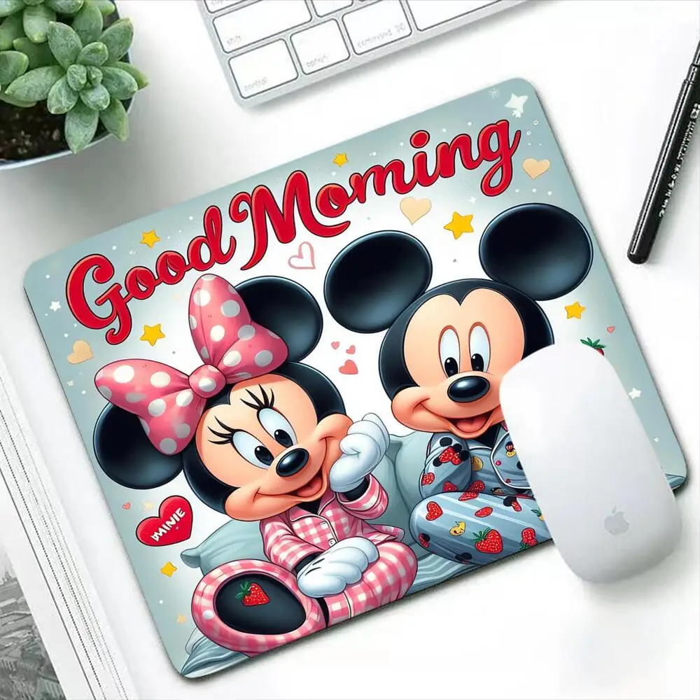 

Kawaii Mickey Minnie Anime Mouse Pad Gaming Accessories Gabinete PC Gamer Computer Keyboard Desk Mat Non-Slip Rubber Laptop Smal