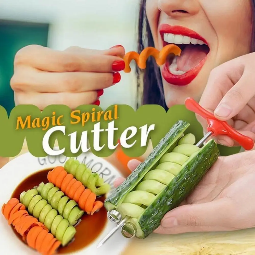 Vegetables Spiral Knife Potato Carrot Cucumber Salad Chopper Easy Spiral Screw Slicer Cutter Spiralizer Kitchen Vegetable Tools