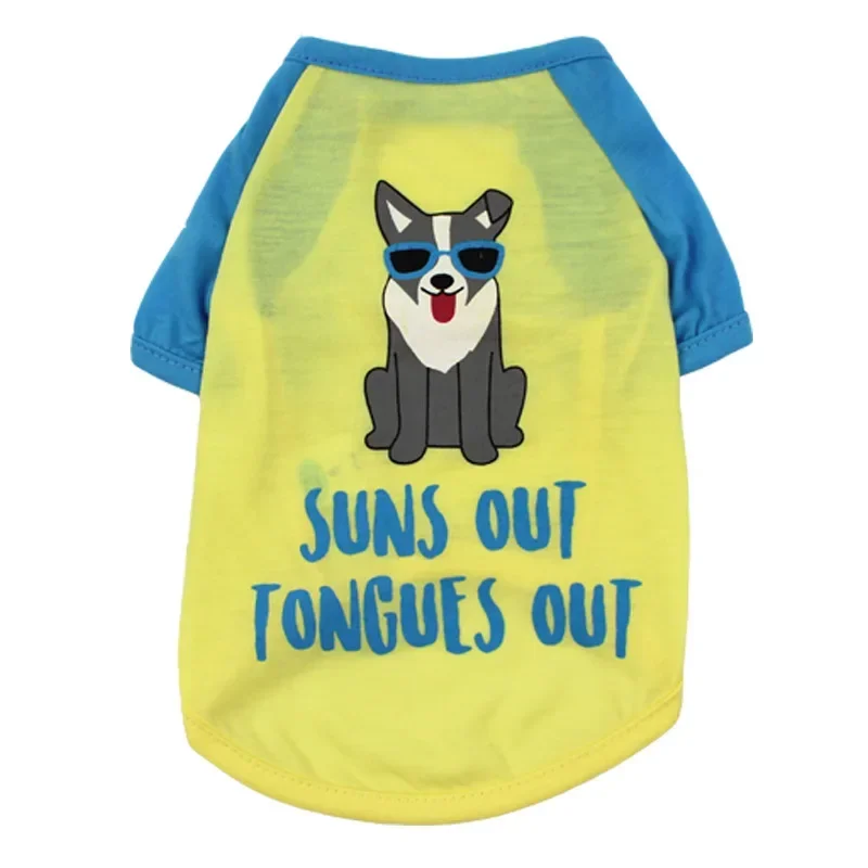 Summer Dog Clothes Tee Shirt Pet Dog Clothing Poodle Bichon Pomeranian Puppy T-shirt Pajamas Coat Small Dog Costume Dropshipping