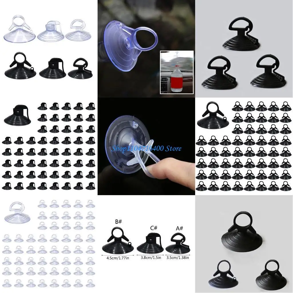 

y1gd 100 Pack Sturdy Suction Cups Tie Downs for Car Awning Camping Tarp Boat Travel