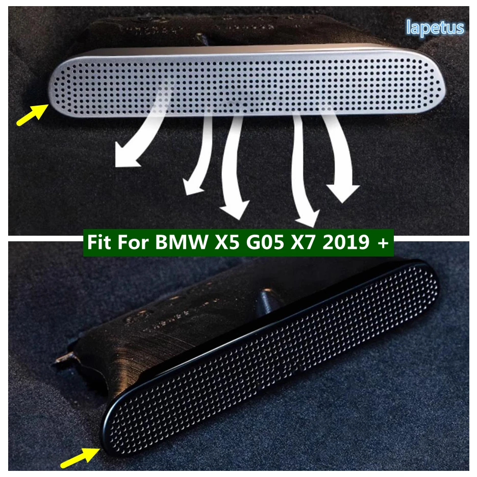 

Metal Under Seat Air Duct Vent AC Outlet Grille Decor Frame Cover Case Trim For BMW X5 G05 / X7 G07 2019 - 2022 Car Accessories