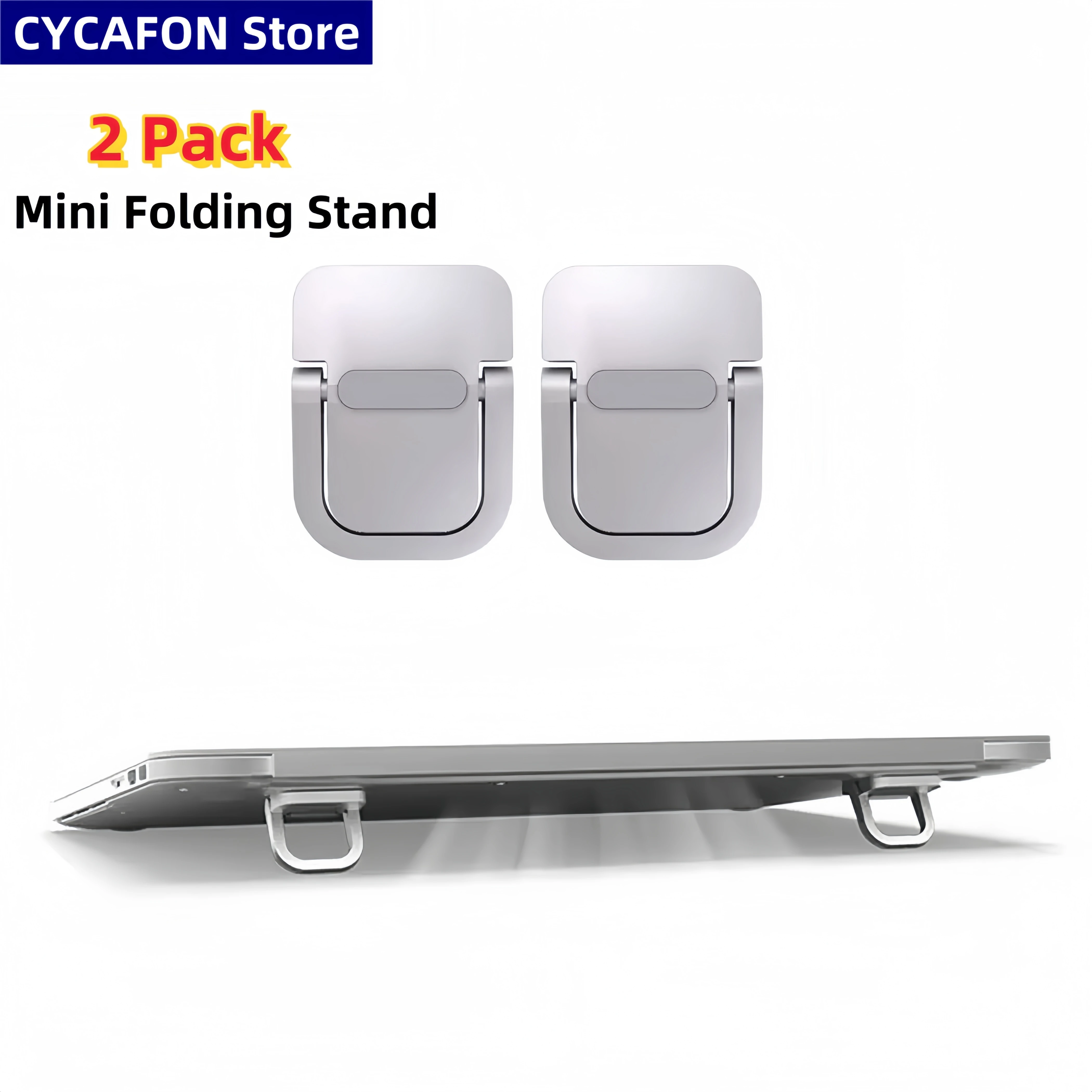 2 Pack Foldable Laptop Stand Portable Notebook Support Base Holder Adjustable Riser Cooling Bracket Universal for Laptop Tablet