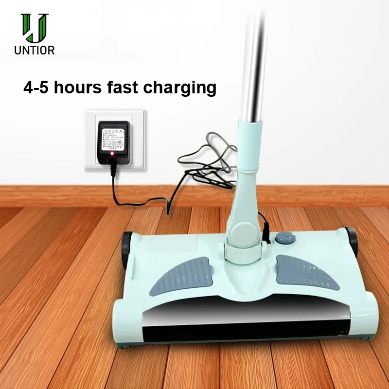 2 in 1 Electric Vacuum Cleaner Rechargeable Wireless Hand Push Mop the Floor Vacuum Cleaner Household Electric Mop Broom Robot