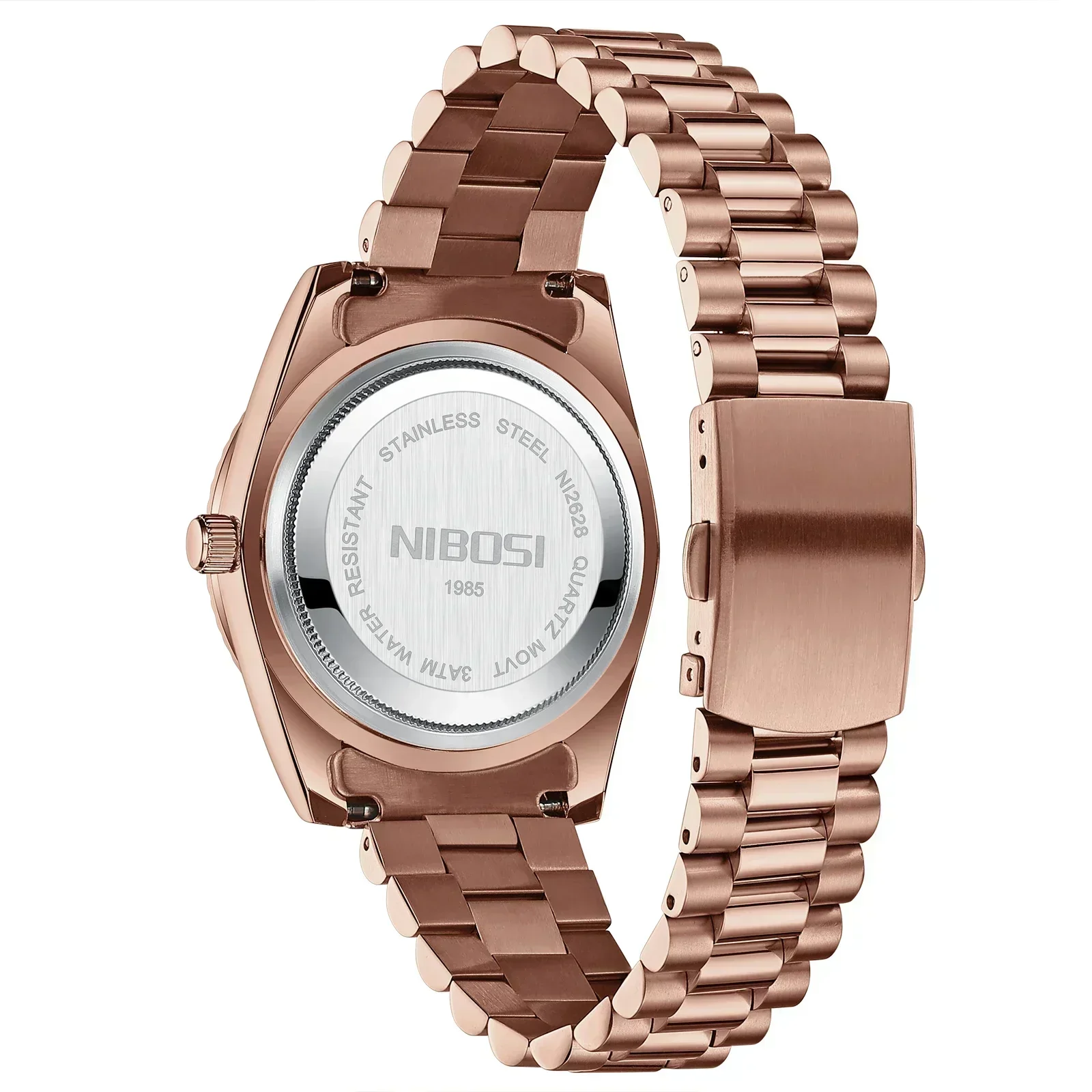NIBOSI Orologio Da Uomo Business Quarzo | Cassa Acciaio 304 E Cinturino Inox | Quadrante Con Datario | Impermeabile 3 ATM | Regalo Classico