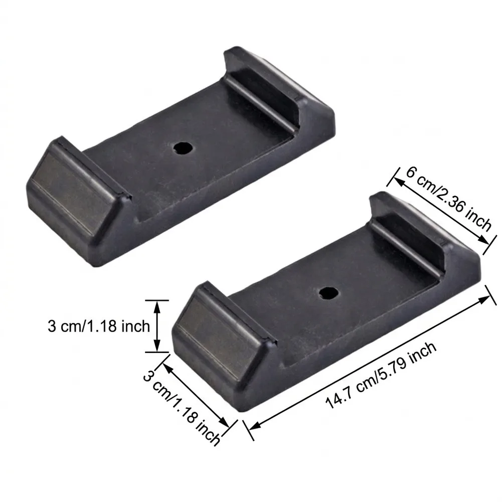 2pcs Black Slip Rubber Feet For Gym Machines Stationary Bike Shock Absorber Pads Floor Protection Cushion Bumpers