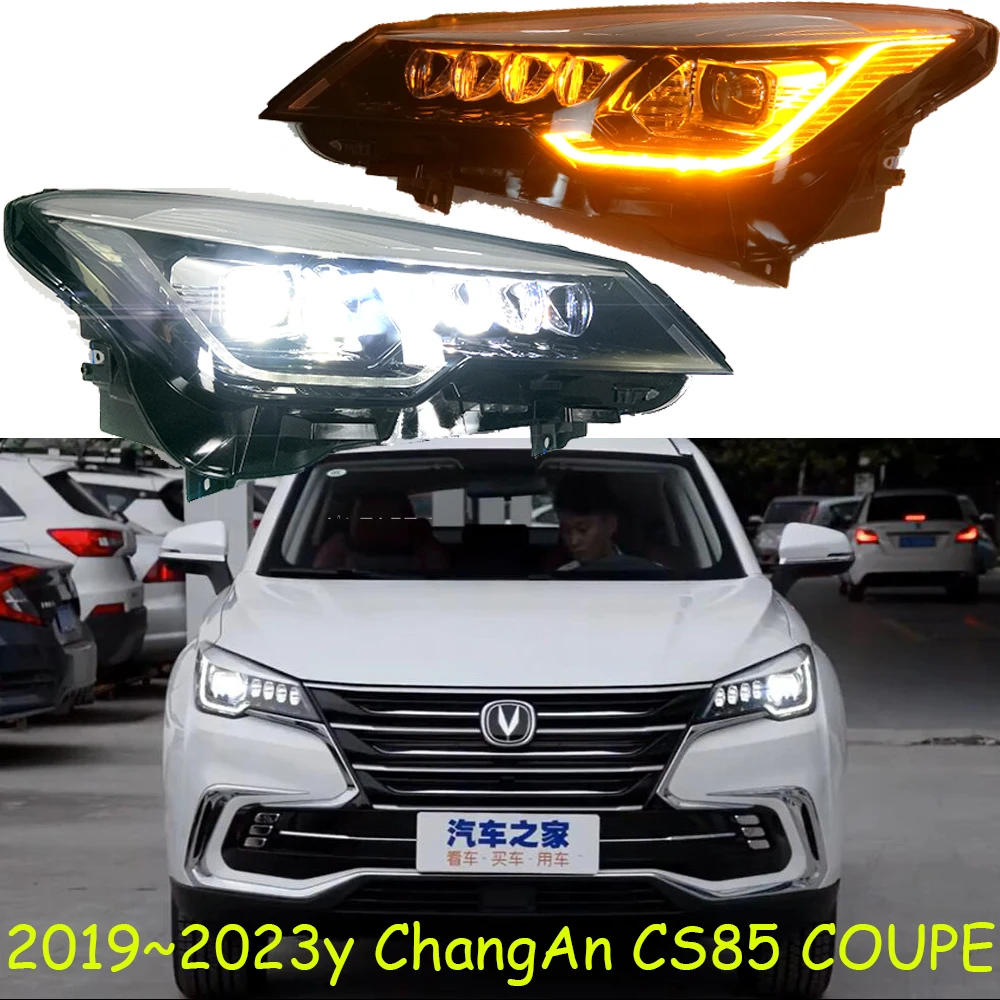 1pcs car bumper headlamp for ChangAn CS85 coupe headlight LED 2019~2023y car accessories head lamp ChangAn CS85 fog lamp