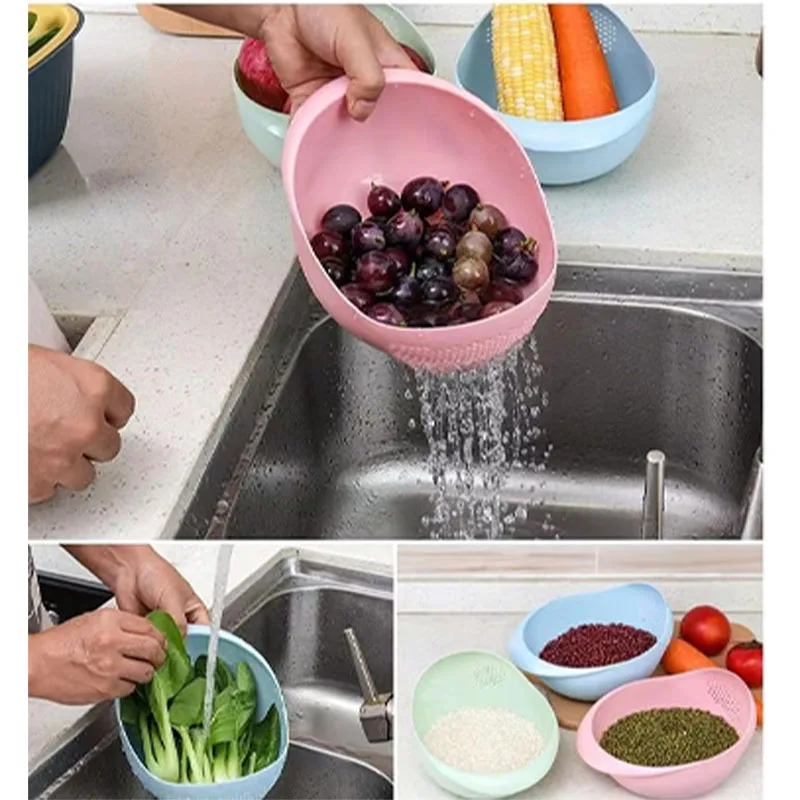 Rice Washing Filter Basket Colander Fruit and Vegetable Washing Basket Cleaning Tools Drainer Kitchen Kit Home Kitchen Tools