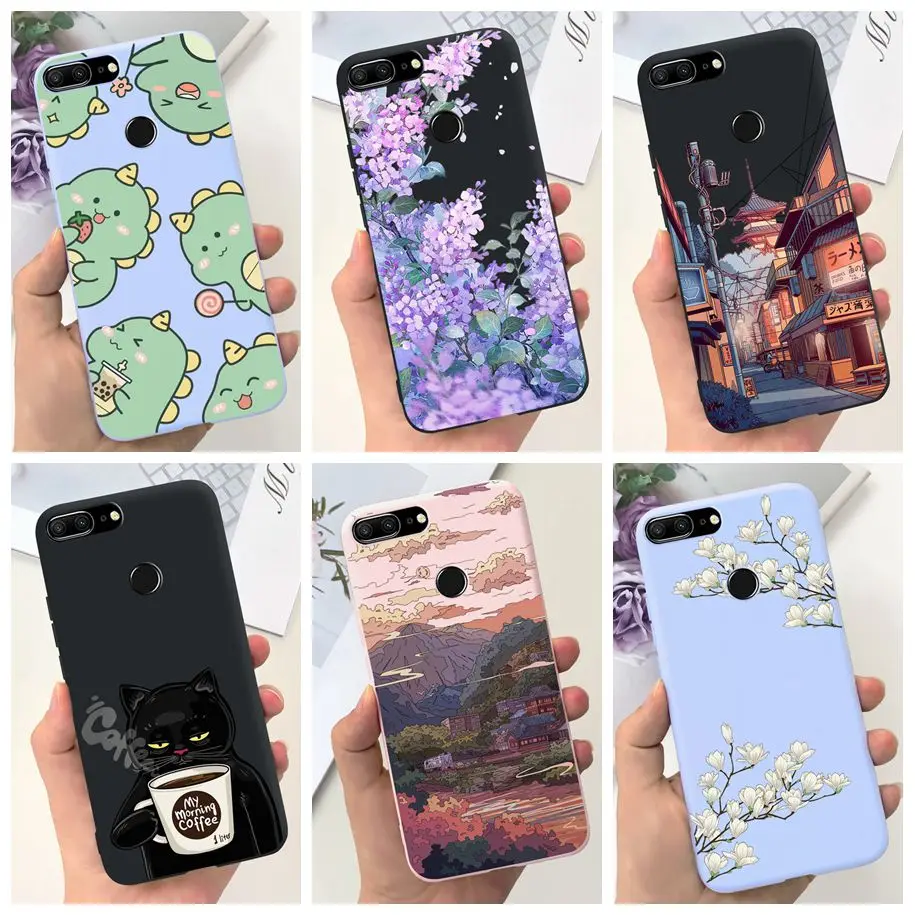 For Honor 9 Lite Case Popular Flower Slim Soft Silicone Coque Phone Cover For Honor 9 Lite LLD-AL10 LLD-L31 Fundas Honor9 Bumper