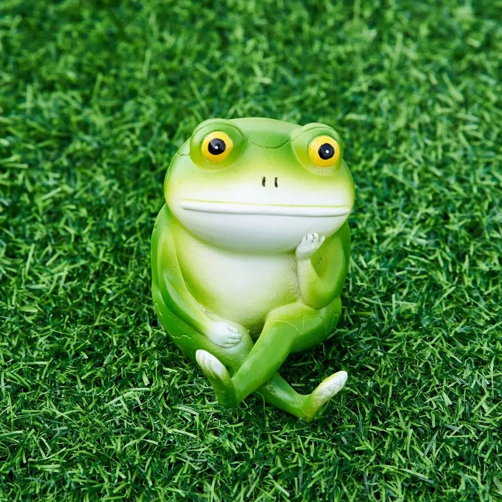 

Creative Cartoon Think Frog Figurine Resin Crafts Handicraft Small Frog Statue Cute Animal Ornament Bonsai Decoration