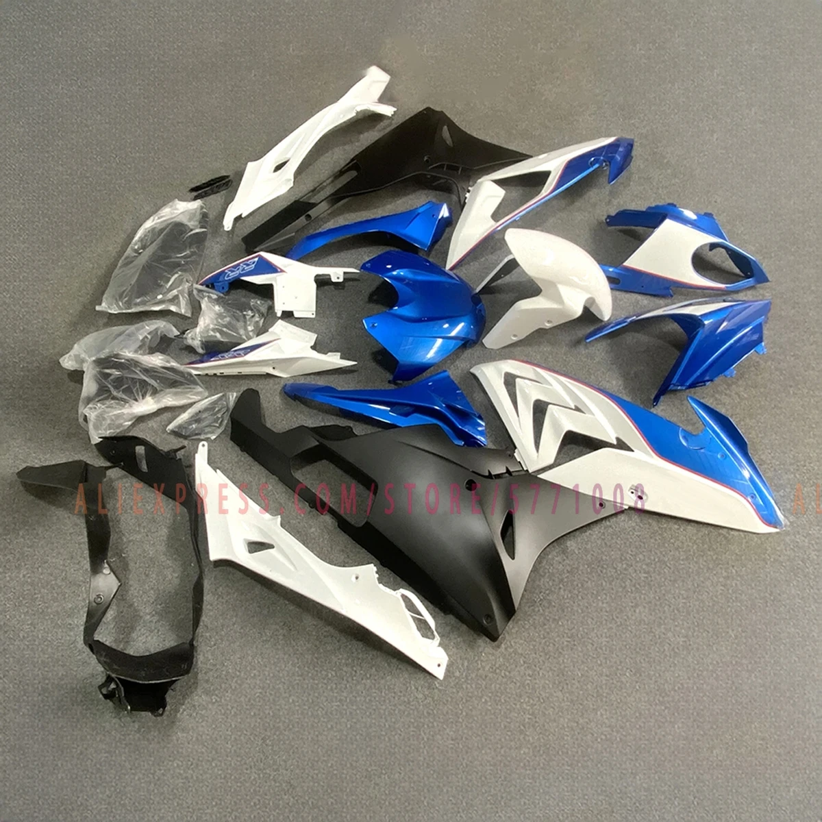 For S1000RR 2015 2016 Sportbike Fairing Kit Injection Molded ABS Motorbike Fairings Bodywork Cowling Beige Blue S 1000RR