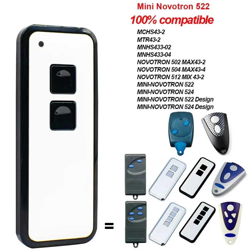 1/3/5/10pcs MINI-NOVOTRON 522 524 502 MAX43-2,504 MAX43-4 Garage Remote Control 433,92mhz Rolling Code