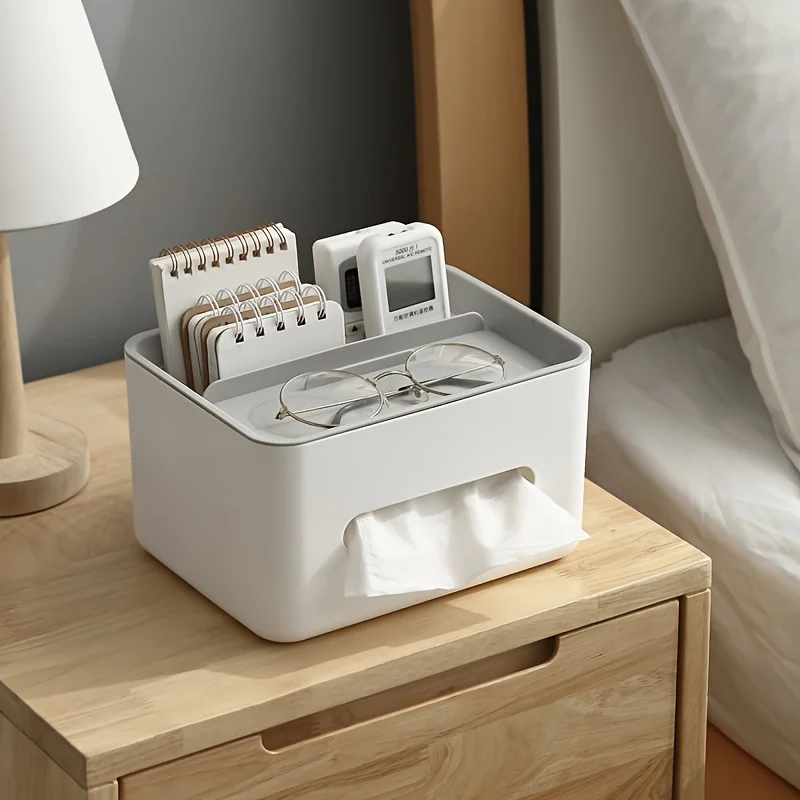 Multifunctional Desktop Storage Box Tissue Box Drawer Paper Box, Remote Control Sundries Storage Rack Desk Storage Organization