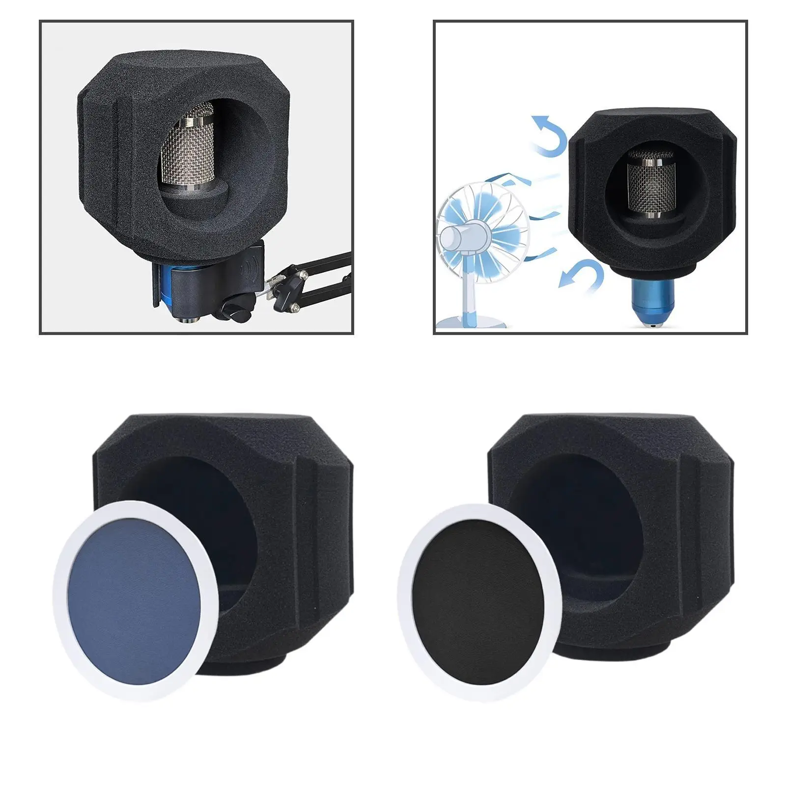 Microphone Isolation Ball Convenient Sound-absorbing Reflection Filter for Home Use Vocal Booth Recording Studios Indoor Outdoor