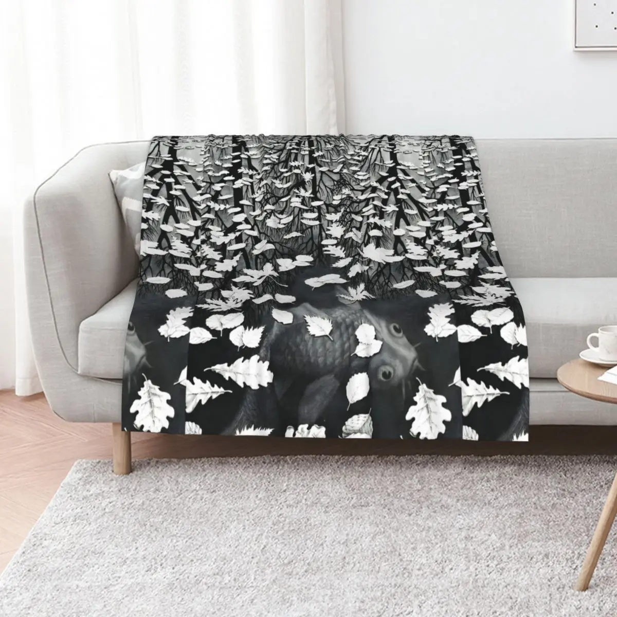 Escher - Three Worlds Throw Blanket Kid'S Travel Vintage Heavy Beautifuls Blankets