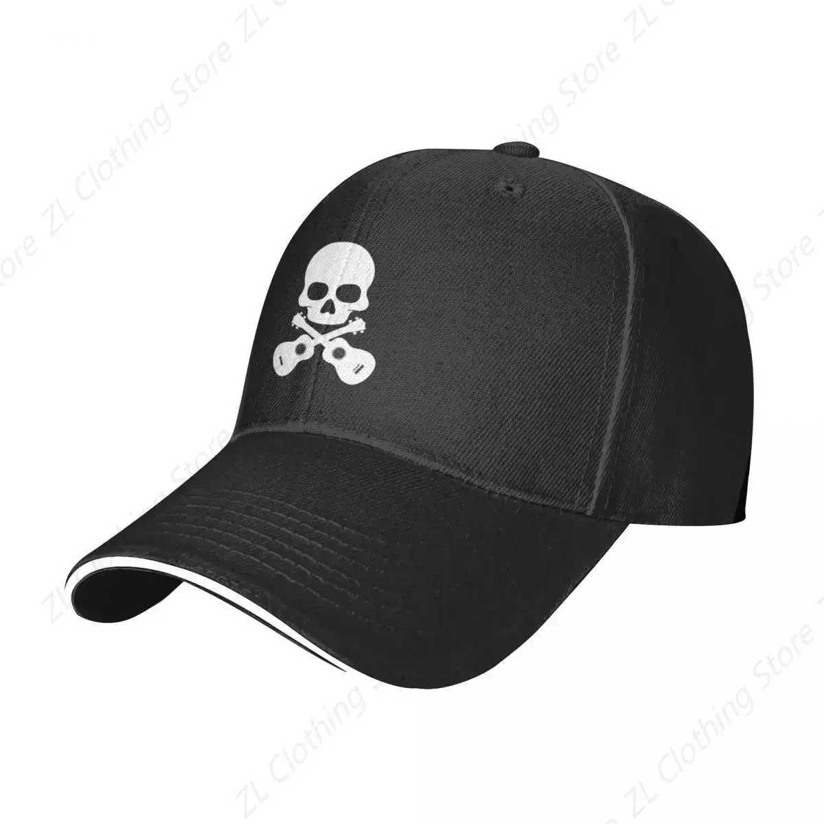 Jolly Roger Ukulele Flag Baseball Cap Snapback Cap New In Hat Uv Protection Solar Hat Snap Back Hat Men Caps Women's