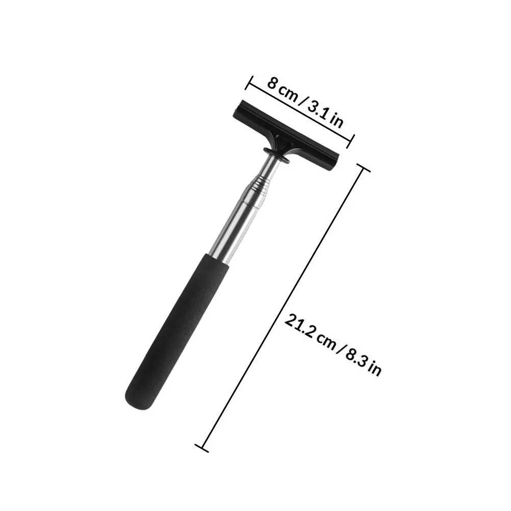 Car Mirror Squeegee Rearview Mirror Cleaner Tool Retractable Handle Compact Lightweight Rainwater Window Cleaning Car Cleaning