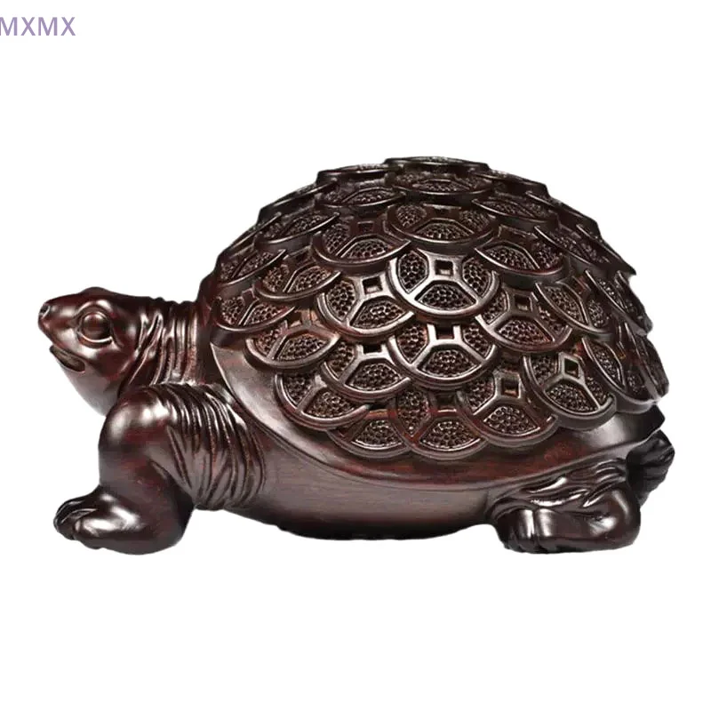 

NEW Ebony Wood Carving Money Tortoise Statue Solid Wooden Turtle Figurines Mini Crafts Gift DIY Home Office Decoration