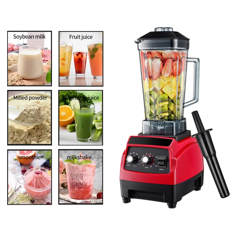 Commerciële Mixer 2000W Zware vaste mixer Keukenmachine Keuken smoothie Krachtige sapcentrifuge BPA-vrije volledig koperen motor