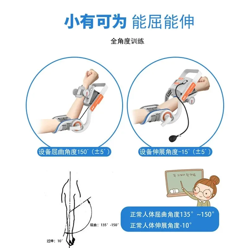 New Elbow Joint Rehabilitation Device – Home Use for Adults & Kids, Arm Fracture Post-Op Flexion & Extension Trainer