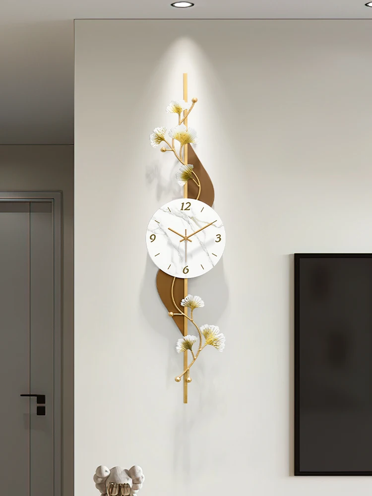 Modern minimalist restaurant grille background wall clock wall clock