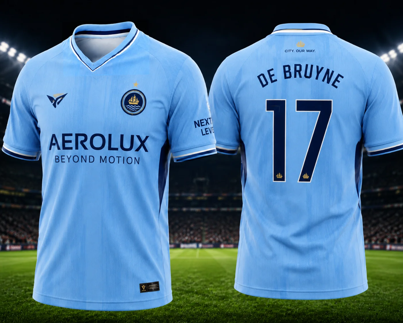 Haaland No. 9 Sky Blue Soccer Jersey for Men Women Fans, Short Sleeve Football Shirt, Match Day Supporter Gift