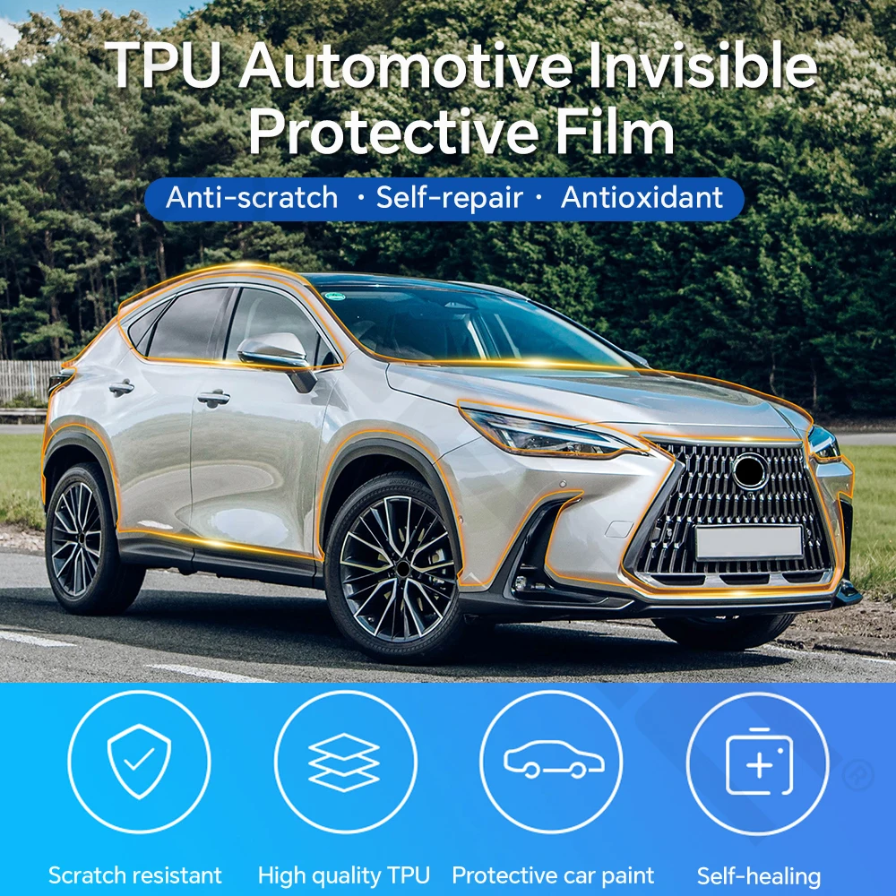 لكزس NX 250 350 350H 450H 2022 2023 2024 المضادة للخدش بولي TPU الطلاء طبقة حماية قبل قطع PPF جسم السيارة واضح الصدرية مقاومة #4
