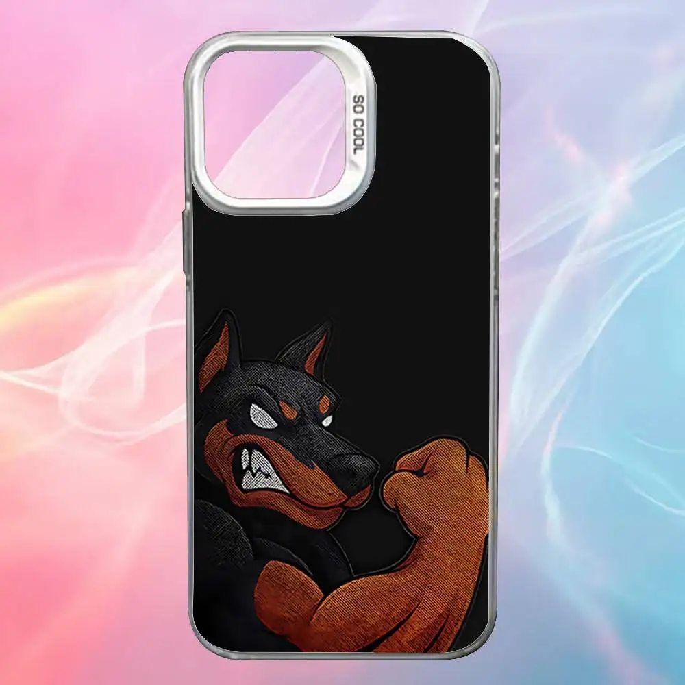 Etui na telefon z psem rasy doberman dla iPhone'a 17, 16, 15, 14, 13, 12, X, 8, Pro, Max, Plus, SE4, Air, Mini, białe, IMD, HD, matowe