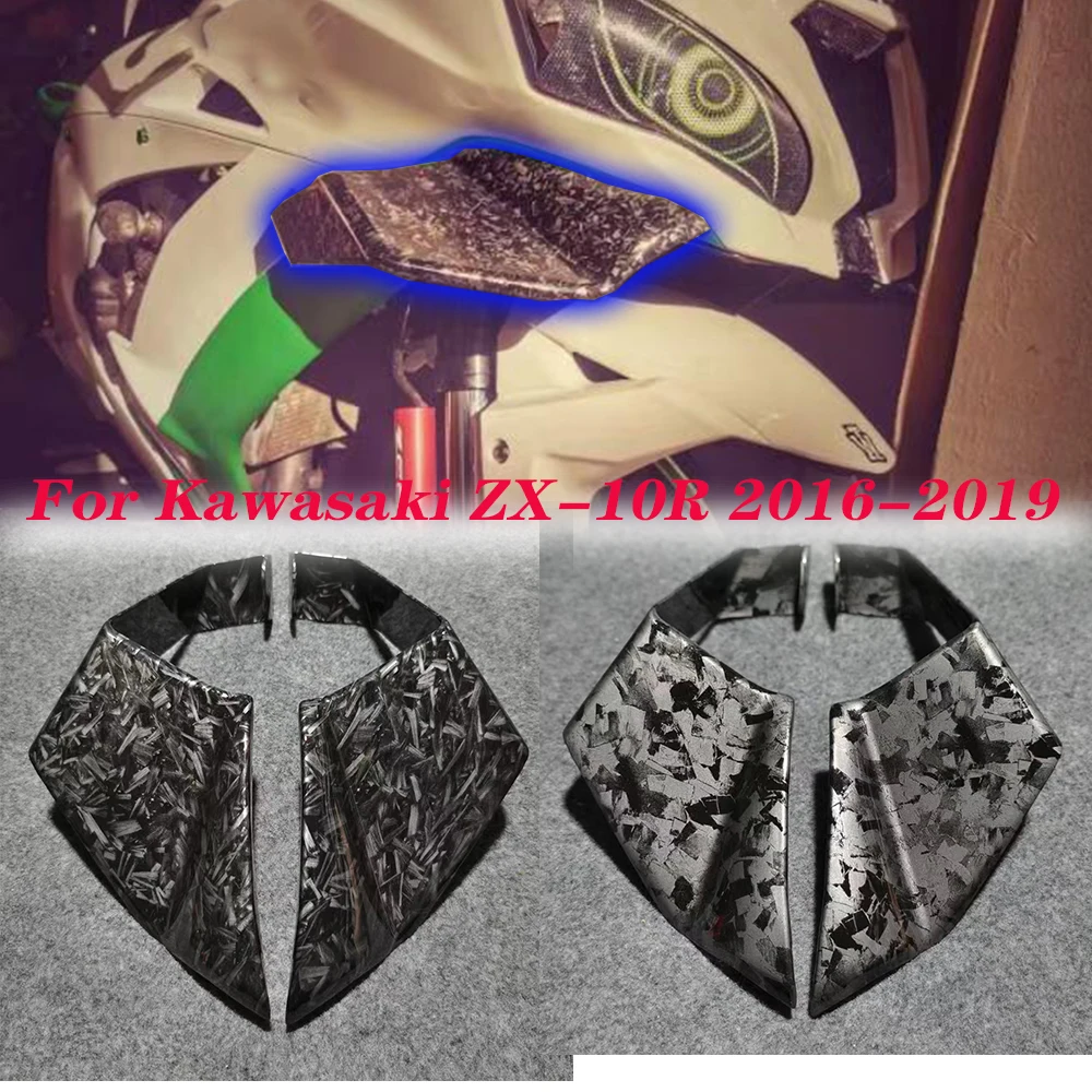 

Motorcycle Accessories Carbon Fibre Wings Fixed Wind Wings For Kawasaki ZX10R ZX-10R 2011-2019 Fairing Spoiler